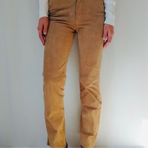 Live a Little 100% Leather Suede Pants / Size 4 - 27 waist inseam 30in